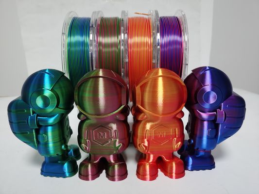 filament en soie, filament de pla, trois couleur, deux couleur, couleur triple, 3d imprimante Filament 3mm/1.75mm
